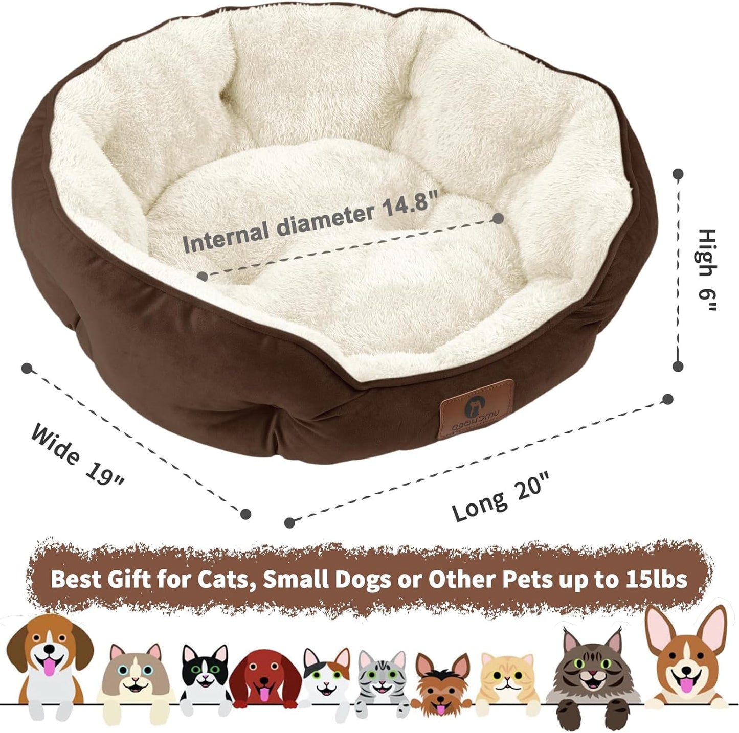 PawComfort Cozy Haven: Small Pet Bed Oasis